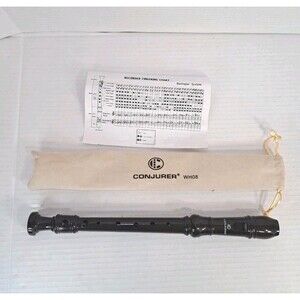 Conjurer German Fingering 8-Hole Descant Recorder ABS Brown w/ Sleeve & Chart